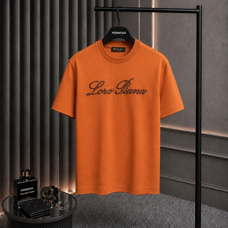 Loro Piana interlok pamuklu kumaş   T-shirt