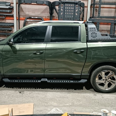 SsangYong Grand Musso Uyumlu Lazer Kesim Ledli Yan Basamak Düz Model 