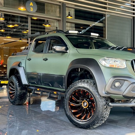 Mercedes XClass Uyumlu Lazer Kesim Yan Çelik Basamak Çift Ayaklı