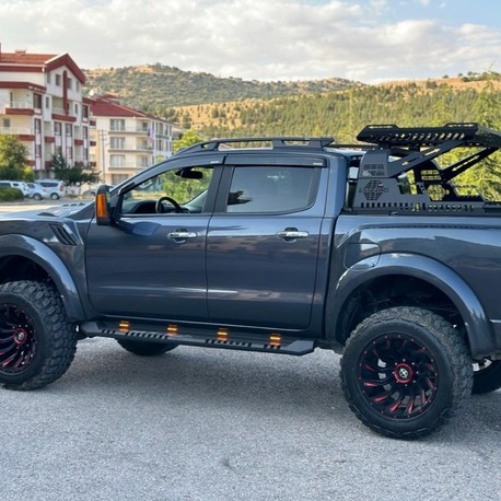 2012- Ford Ranger Uyumlu Lazer Kesim Yan Çelik Basamak Düz Model