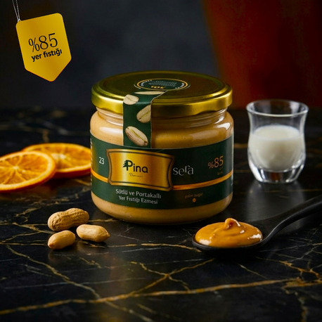 Sütlü ve Portakallı Yer Fıstığı Ezmesi 300gr