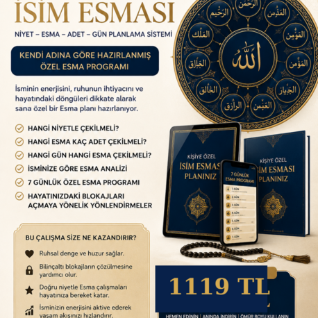 KİŞİYE ÖZEL İSİM ESMASI ÇALIŞMASI 