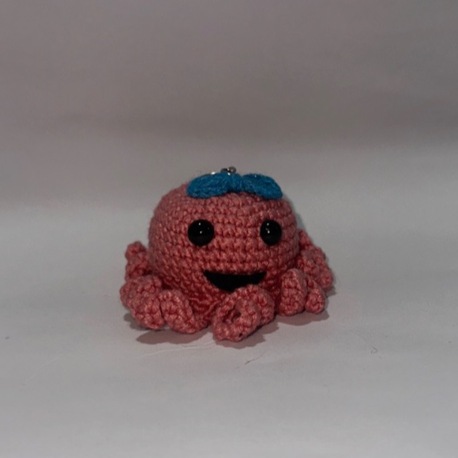 pembe ahtapot figür anahtarlık