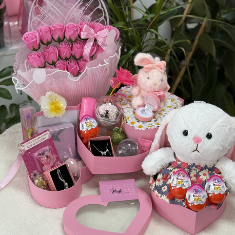 Papatya serisi pembe tatlış kutu set 