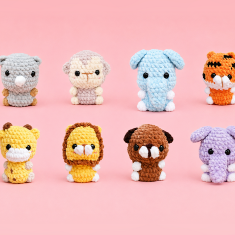 El Yapımı Kadife Amigurumi Hayvanlar