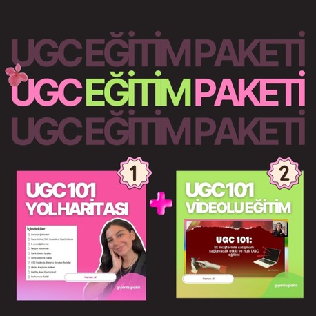 UGC EĞİTİM PAKETİ (VİDEOLU EĞİTİM + YOL HARİTASI)