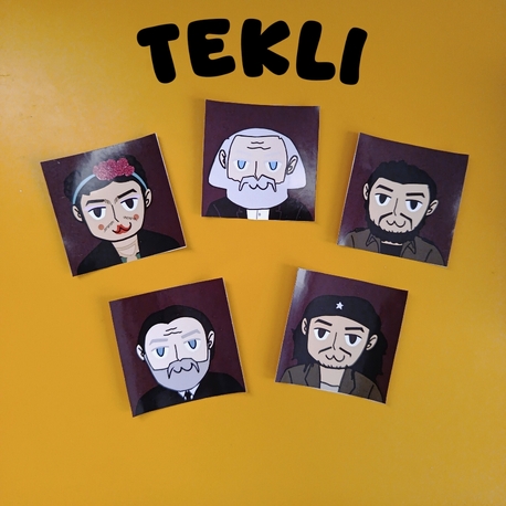 Tekli ünlü komünistler sticker