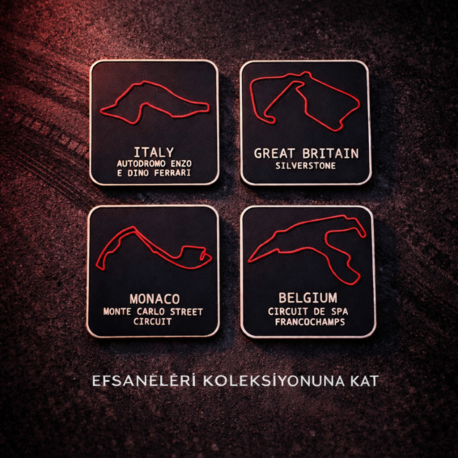 F1 Pist Magnet – 2’li Set (Monaco / Silverstone / Spa / Imola Seçilebilir)