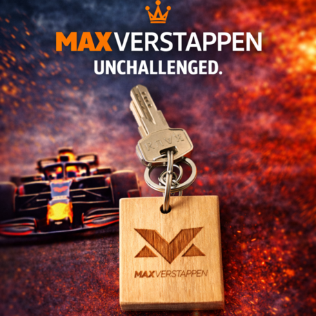 Max Verstappen Temalı Ahşap Anahtarlık