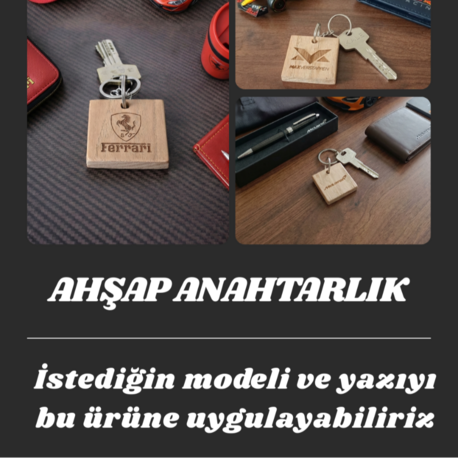 Kişiye Özel Ahşap Anahtarlık | İsim – Logo – Takım – Marka Tasarımı