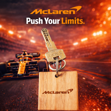 McLaren Logolu Ahşap Anahtarlık