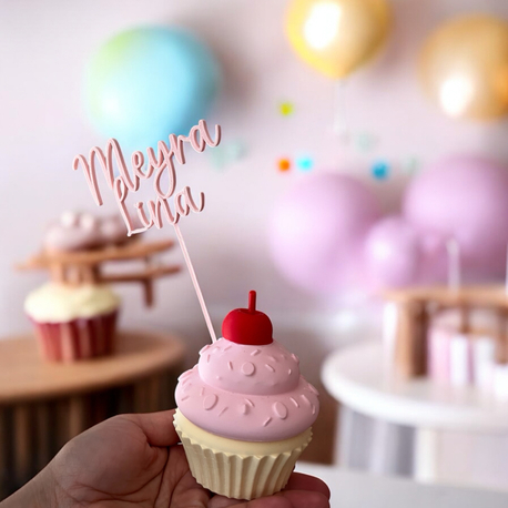 Cupcake ve isme özel pasta süsü  