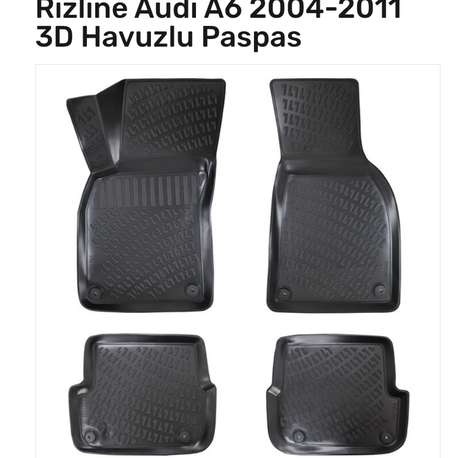 Audi A6 2004-2011 3D Havuzlu Paspas