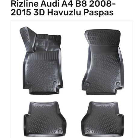Audi A4 2008-2015 3D Havuzlu Paspas 