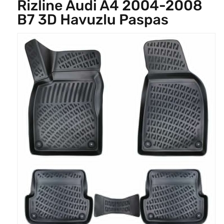 Audi A4 2004-2008 3D Havuzlu Paspas
