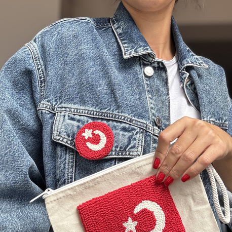 Ay Yıldız Clutch Çanta