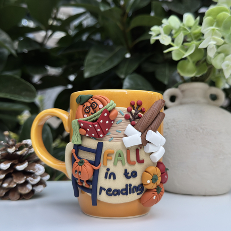 Fall in to reading hardal mug