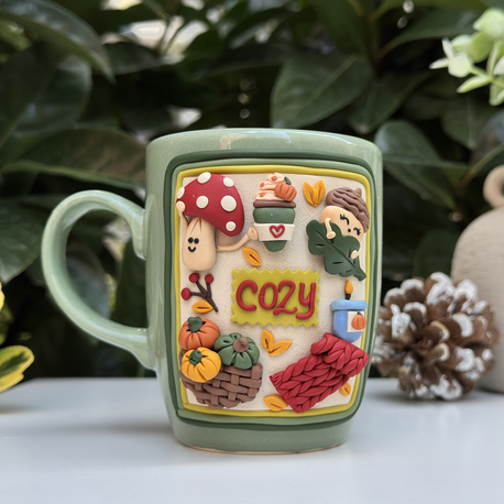 Fall-cozy yeşil mug