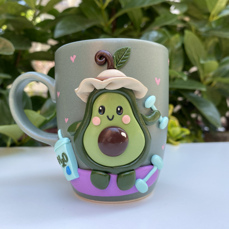 Healty avocado mat yeşil mug