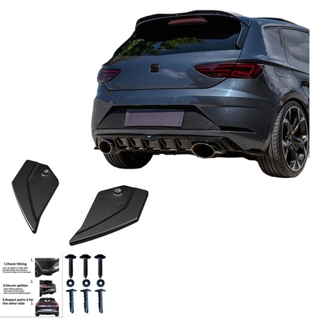 Seat Leon MK3 FR / Cupra Arka Yan Lip Seti (2 Parça) (2012-2016)