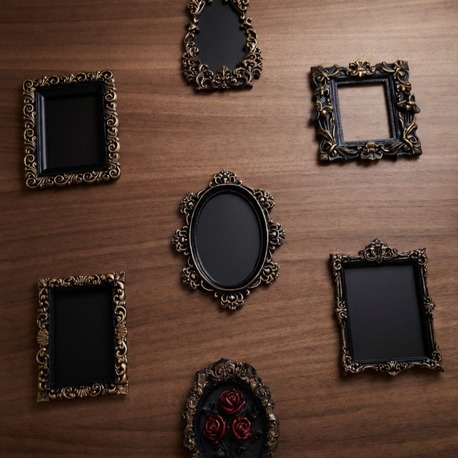 7’li Mini Çerçeve Seti (7–8 cm) – Nişan, Kına, Düğün Hediyelikleri | Magnet Seçenekli