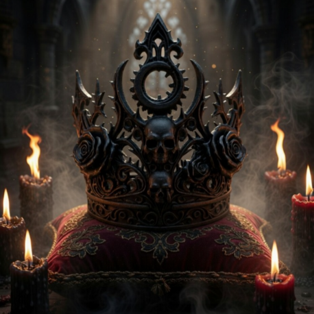 Kurukafalı Gotik Taç – Dark & Karizmatik Kostüm Aksesuarı