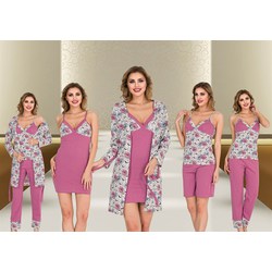 Bayan Pijama Takımı 5'li SET (Özel Kutusunda) 44629