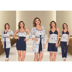 Bayan Pijama Takımı 5'li SET (Özel Kutusunda) 44627