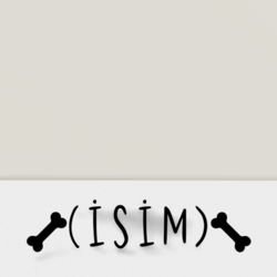 Pet Name Bone Özelleştirilebilir Sticker