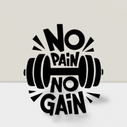 No Pain No Gain Sticker