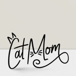 Cat Mom El Yazısı Sticker
