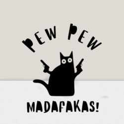 Pew Pew Cat Sticker