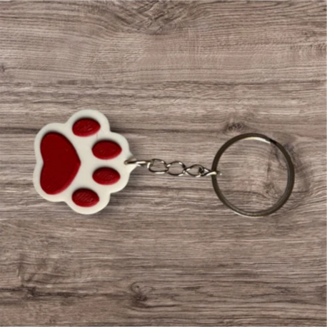 3D Baskı Kedi Patisi Anahtarlık – Sevimli Pati Tasarımlı Dekoratif Anahtarlık