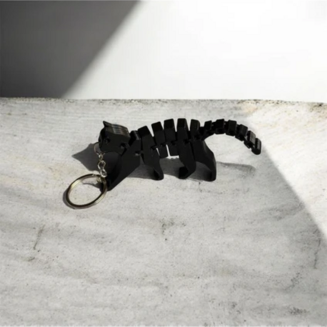 3D Baskı Esnek Kedi İskeleti Anahtarlık – Hareketli Fidget Anahtarlık