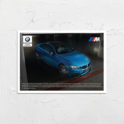 PosterBo BMW F82 M4 Competition Özel Tasarım Dev Poster (59 x 84 cm)