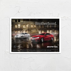 PosterBo Mercedes-Benz C63 AMG Black Series Özel Tasarım Dev Poster (59 x 84 cm)
