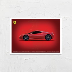 PosterBo Ferrari 458 Speciale Özel Tasarım Dev Poster (59 x 84 cm)