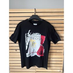 Baskılı siyah T-shirt