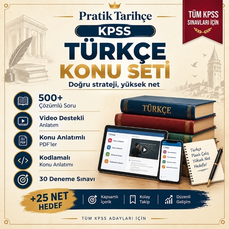 KPSS Türkçe Konu Anlatımı Kamp + 500 Çözümlü Soru