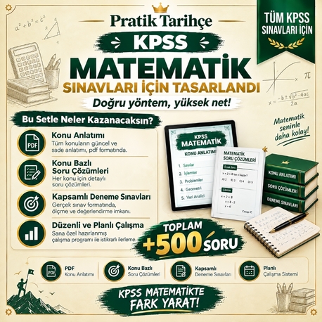 KPSS Matematik Konu Anlatımı Kamp + 500 Çözümlü Soru
