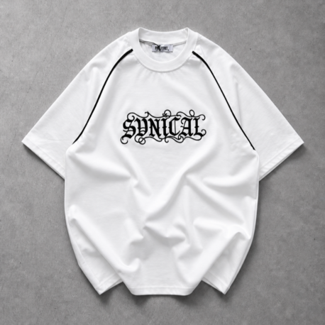 Synical - Nakışlı Beyaz T-Shirt