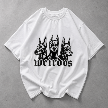 Weirdos - Taş Baskılı Oversize T-Shirt