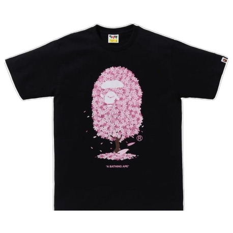 Bape x Sakura Siyah Tshirt
