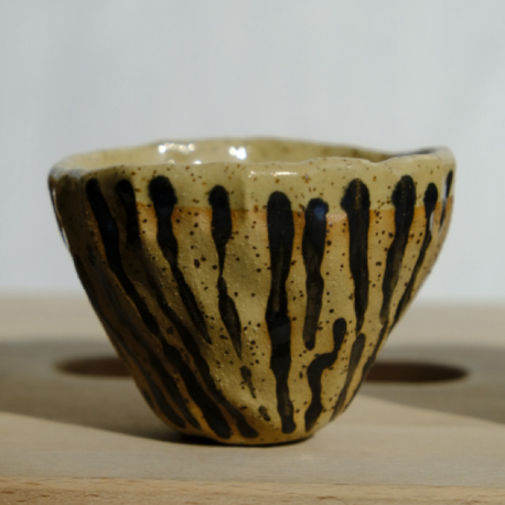 Stoneware çizgili cup