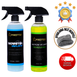 1 ADET SIVI SERAMİK KAPLAMA 1 ADET MOTOR VE JANT TEMİZLEYİCİ
