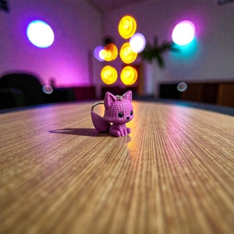 Örgü Dokulu Tilki Anahtarlık 3D Baskı PLA