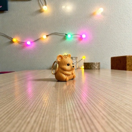 Örgü Dokulu Hamster Anahtarlık 3D Baskı PLA