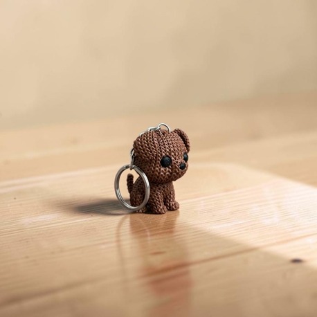 Örgü Dokulu Köpek Anahtarlık 3D Baskı PLA