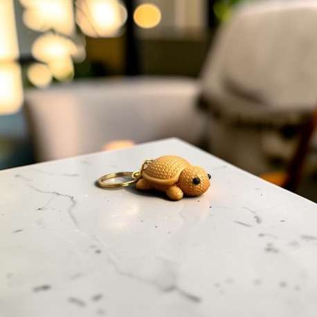 Örgü Dokulu Kaplumbağa Anahtarlık 3D Baskı PLA