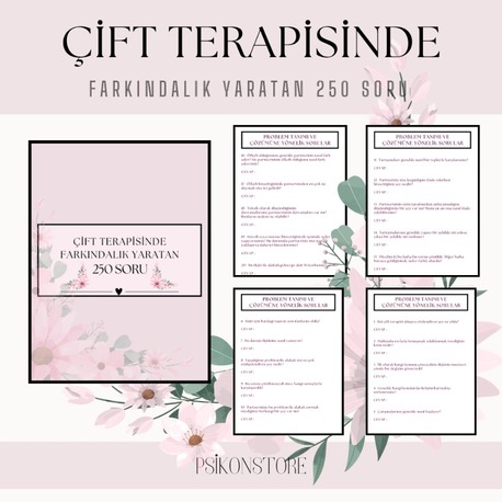 ÇİFT TERAPİSİNDE 250 TERAPÖTİK SORU